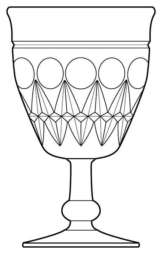 Chavalier Clear Water Goblet by Paden City-1