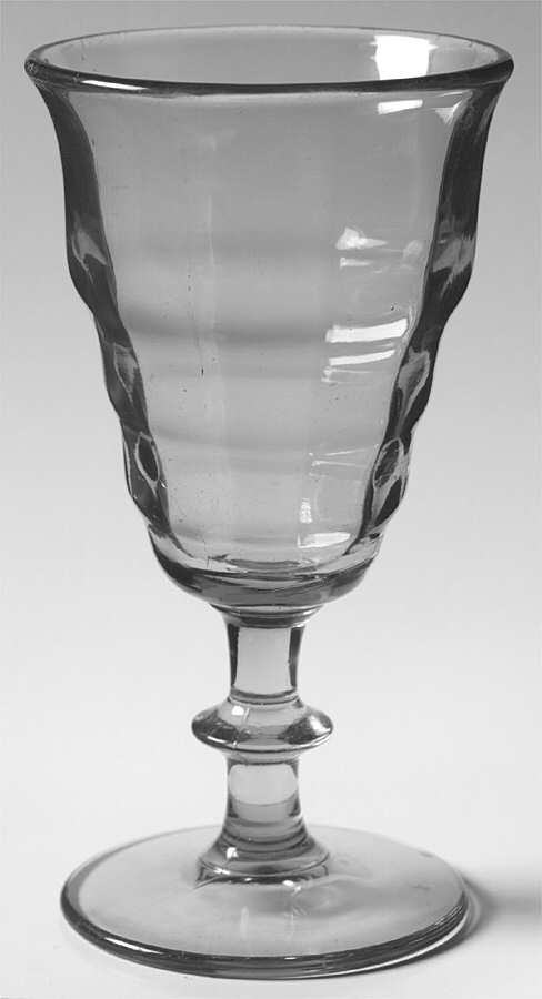 Party Line Pink Water Goblet by Paden City-1
