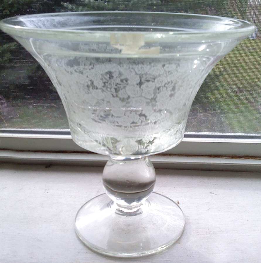 Bridal Wreath Footed Candy Dish No Lid by Paden City-1