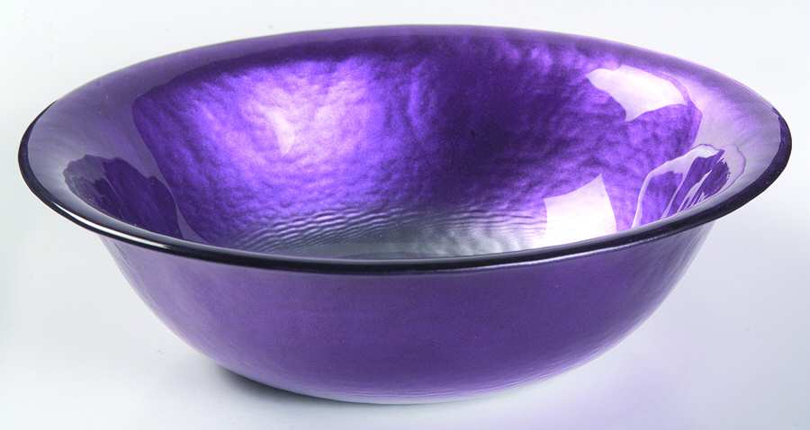 Pearlescent Aubergine and Silver Oatmeal Bowl by Portmeirion-1