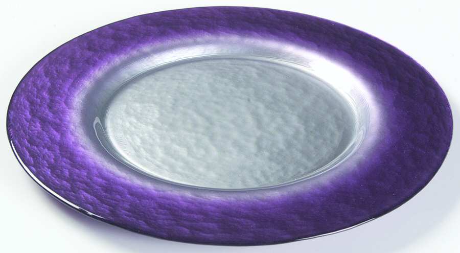 Pearlescent Aubergine and Silver 13" Service Plate by Portmeirion-1