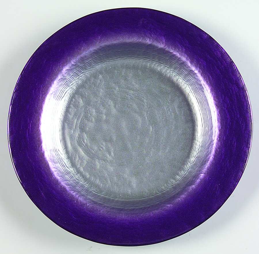 Pearlescent Aubergine and Silver 8" Salad Plate by Portmeirion-1