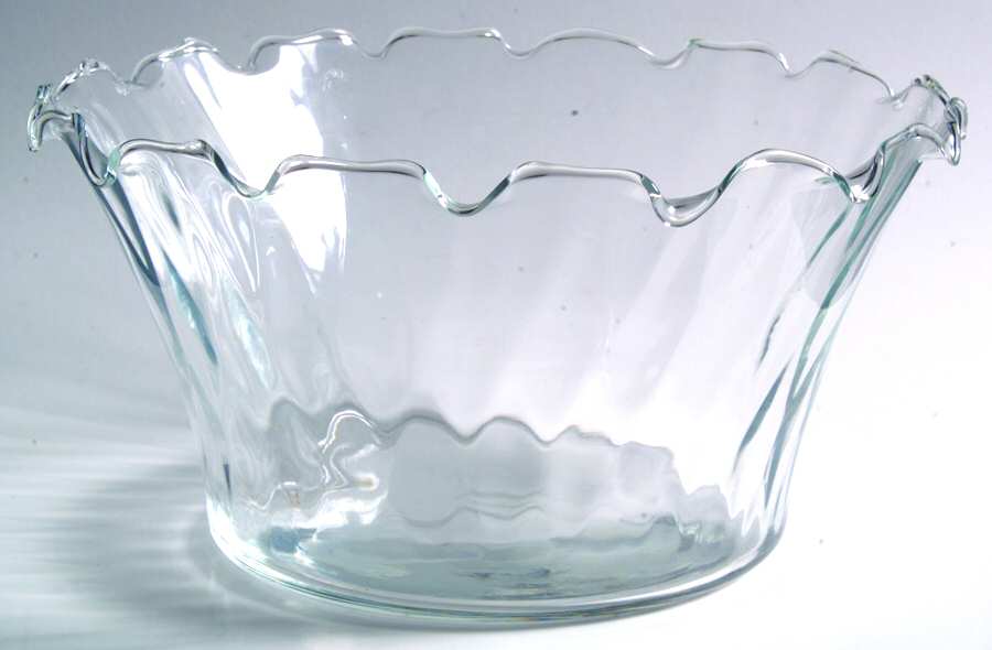 Optic Waves 10" Salad Bowl by Princess House-1