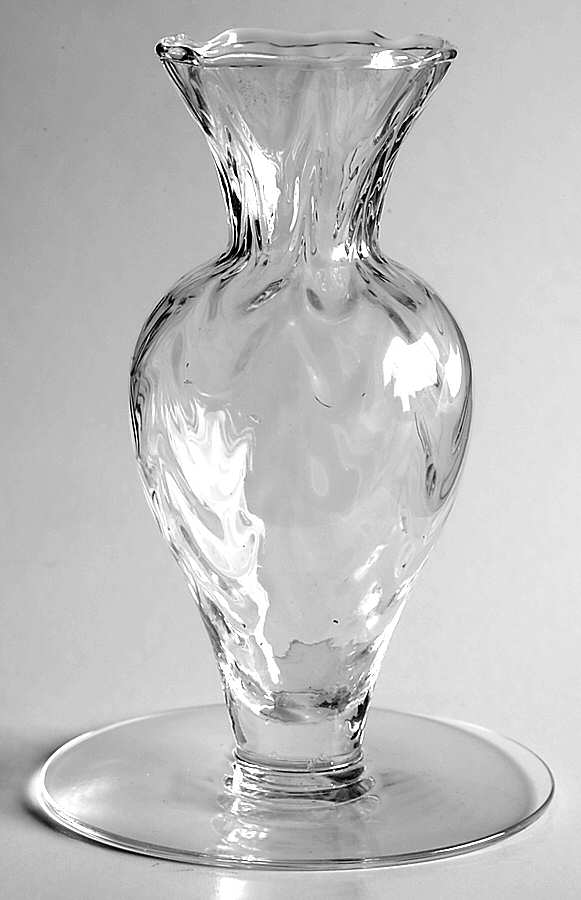 Optic Waves 5" Single Light Candlestick by Princess House-1