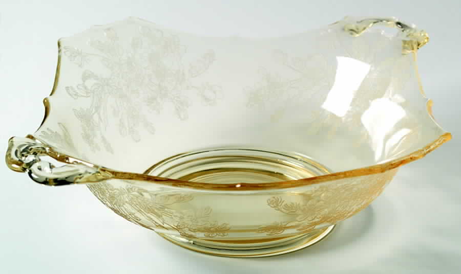Ardith Yellow 12" Handled Bowl by Paden City-1