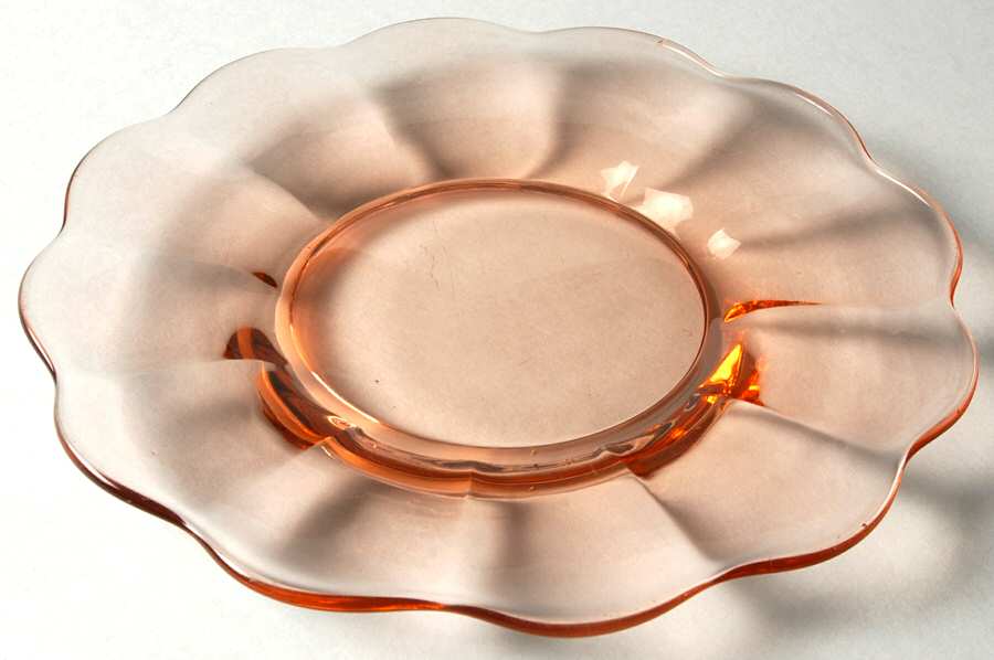Archaic Pink 8" Salad Plate by Paden City-1