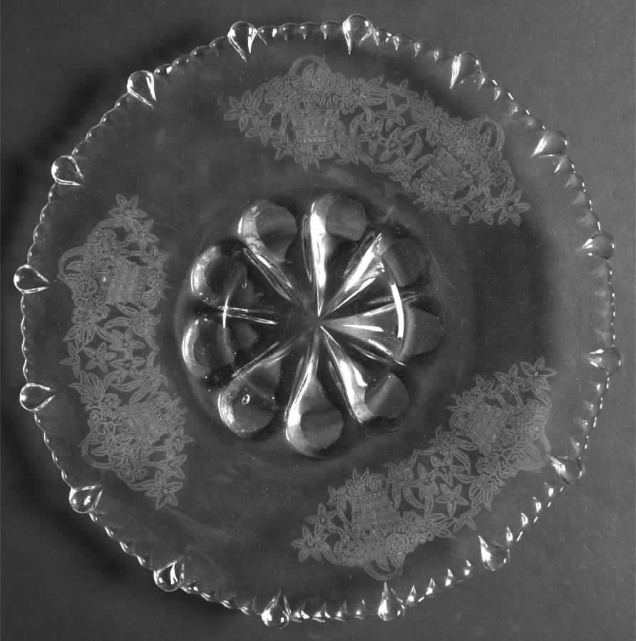 Basket Flower Cheese & Cracker Plate by Paden City-1
