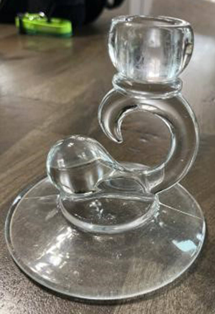 Comet Clear 4" Single Light Candlestick by Paden City-1