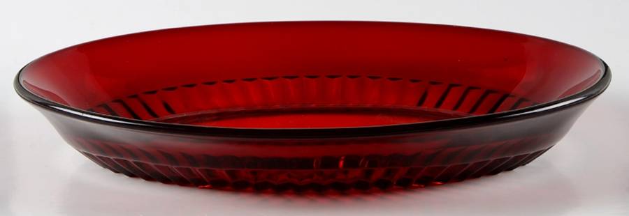 Glades Ruby Oval Vegetable Bowl by Paden City-1