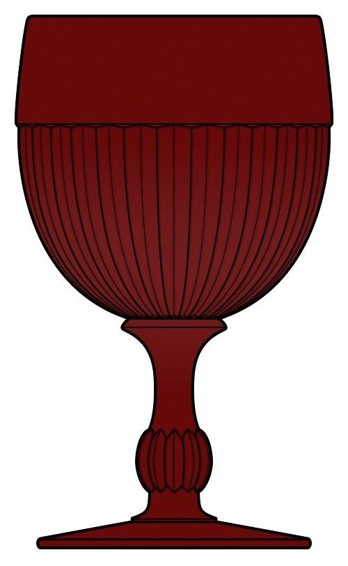 Glades Ruby Wine Glass by Paden City-1