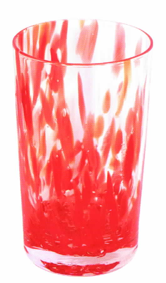 Confetti Rosso (Red) Highball Glass by Presentense-1