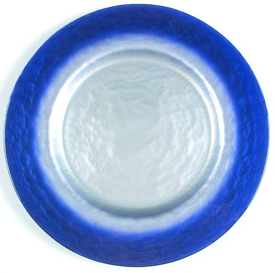 Pearlescent Dark Blue and Silver Service Plate by Portmeirion-1
