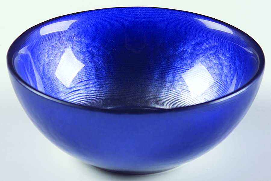 Pearlescent Dark Blue and Silver 4" Round Bowl by Portmeirion-1