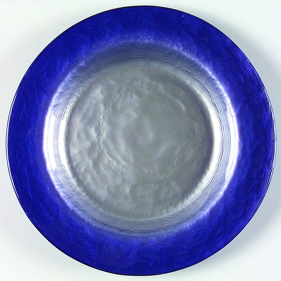 Pearlescent Dark Blue and Silver 8" Salad Plate by Portmeirion-1