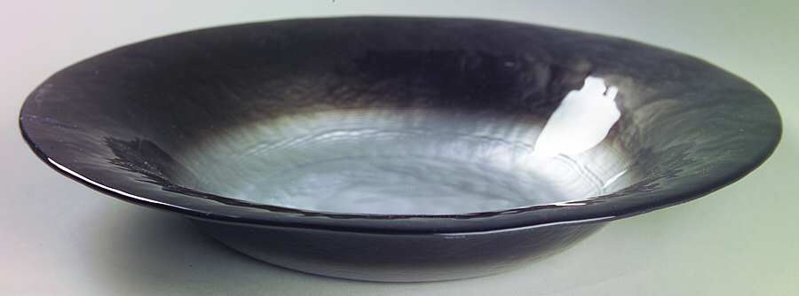 Pearlescent Smoke and Silver Large Rim Soup Bowl by Portmeirion-1