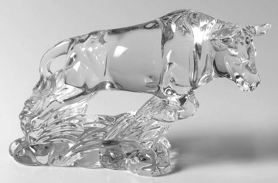 Animals & Figurines Clear Bull by Princess House-1