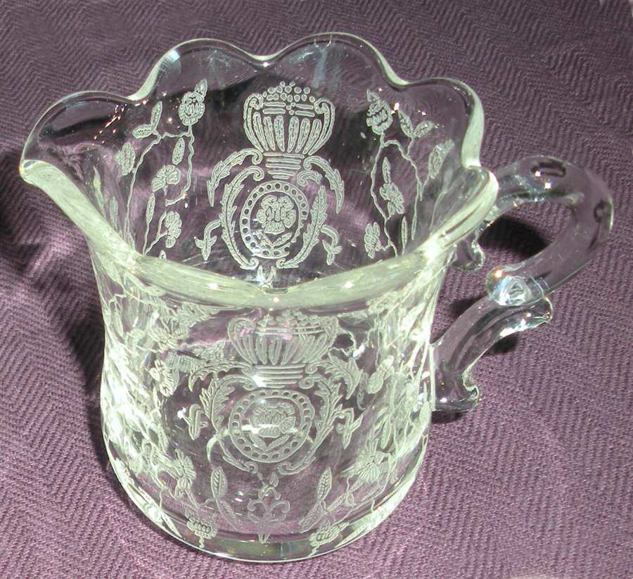 Floral Medallion Creamer by Paden City-1