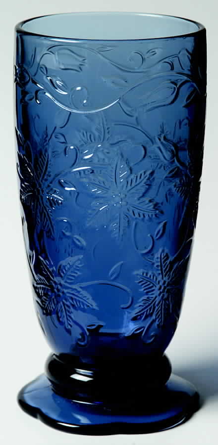 Fantasia Sapphire Footed Tumbler by Princess House-1