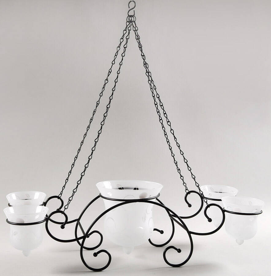 PHC5 Garden Centerpiece (Metal w/5 Holders w/Chain) by Princess House-1