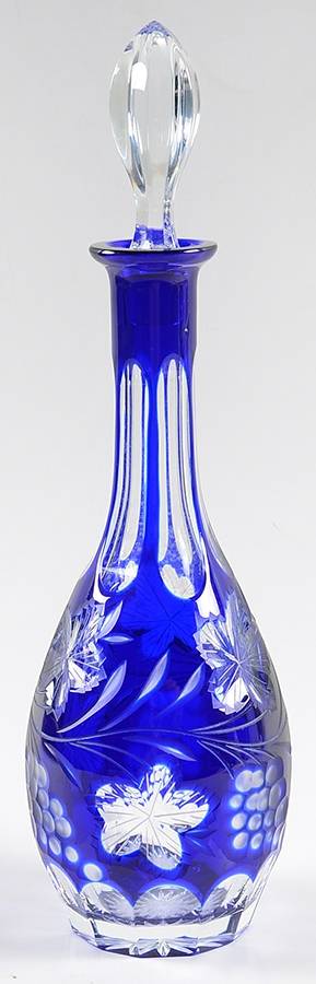 PAS2 Cobalt Blue Decanter & Stopper by Pasco (Importer)-1