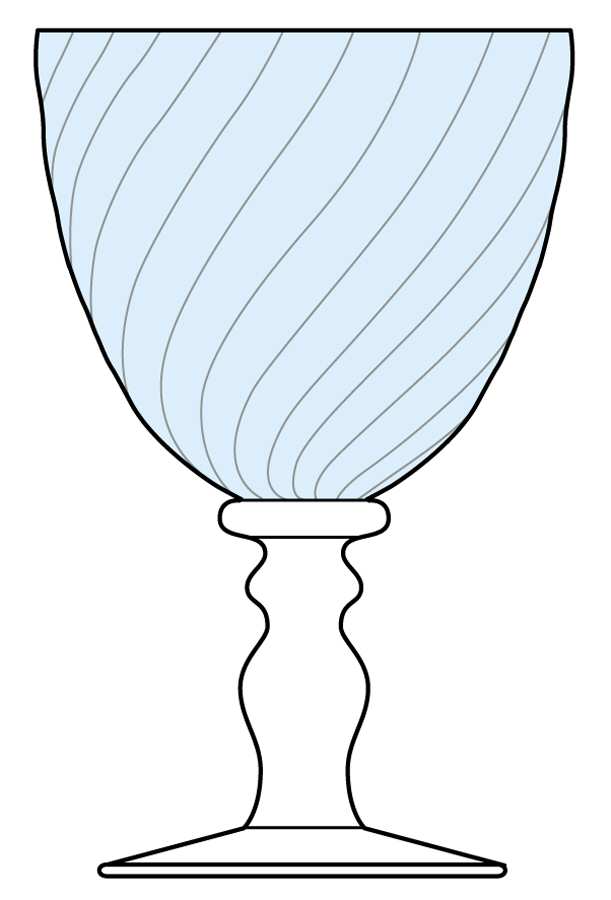 Palmyre Sky Blue Water Goblet by Portieux-1