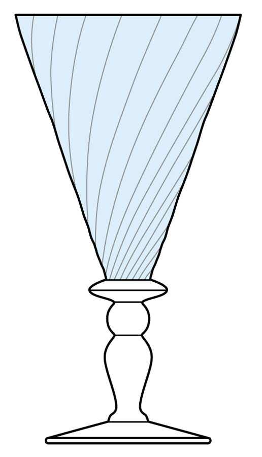 Palmyre Sky Blue Tall Water Goblet by Portieux-1