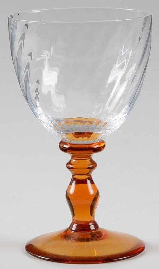 Palmyre Amber Water Goblet by Portieux-1