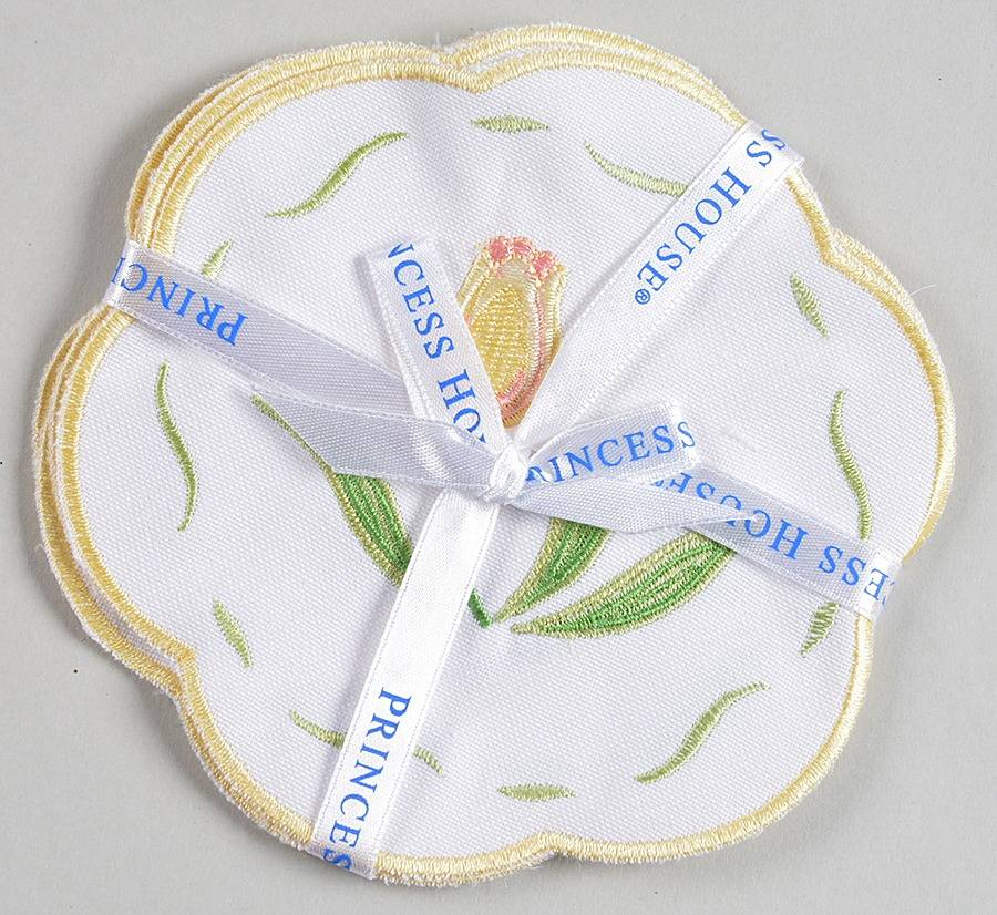Cottage Tulip Cloth Coaster - Set of 4 by Princess House-1