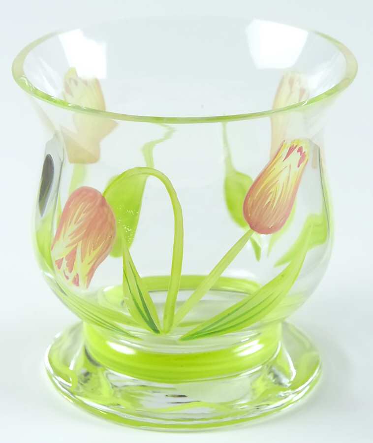 Cottage Tulip Condiment Jar No Lid by Princess House-1