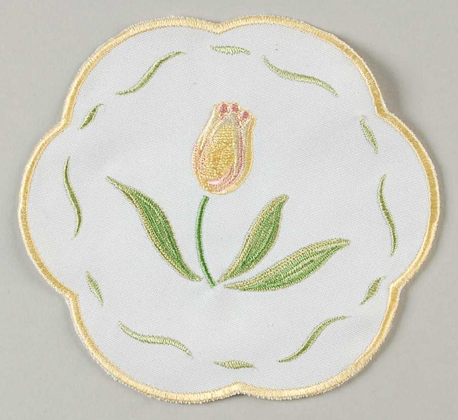 Cottage Tulip Cloth Coaster by Princess House-1