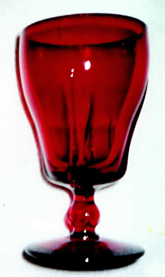 Spire Ruby Water Goblet by Paden City-1
