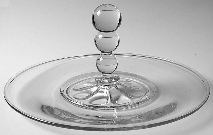 Alexander Clear Center Handle Tray by Paden City-1