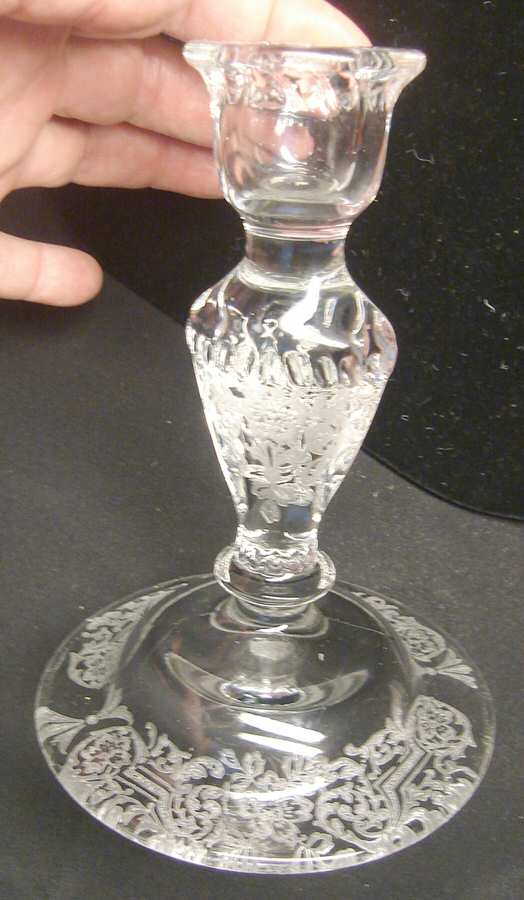 Irwin Clear Single Light Candlestick by Paden City-1