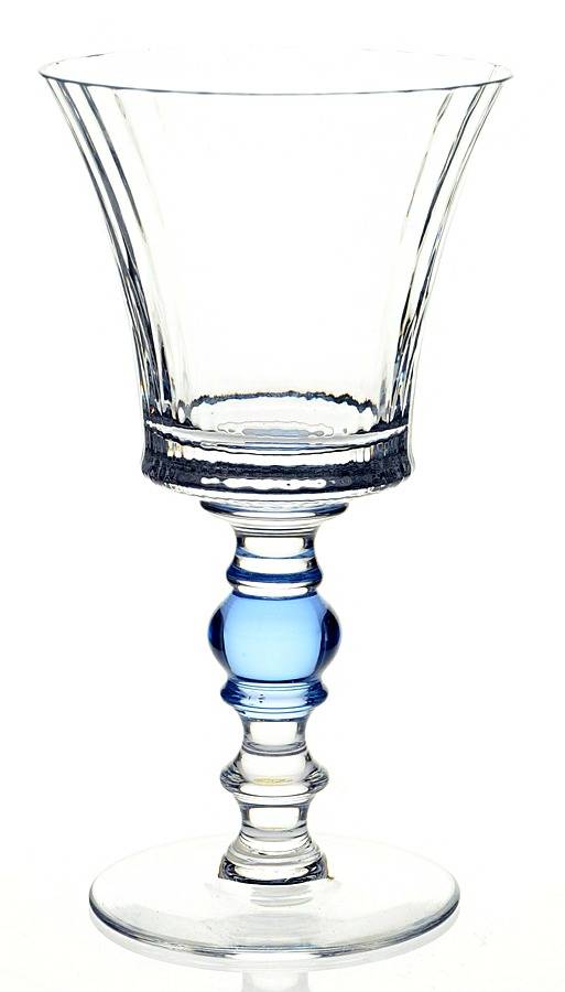 Medicis Medium Blue Water Goblet by Portieux-1