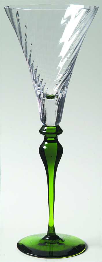 Palmyre Hunter Green Fluted Champagne by Portieux-1