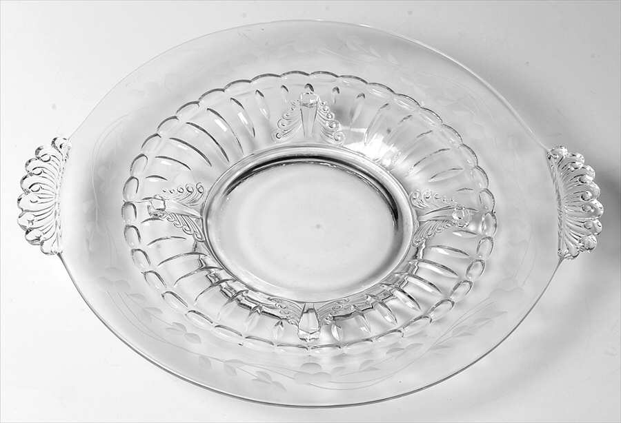 PCG3 12" 2 Handled Plate by Paden City-1