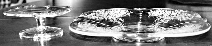 Nell Clear Cheese & Cracker Set by Paden City-1