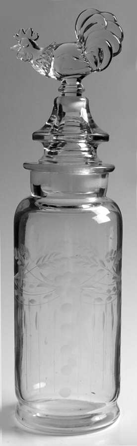 Animals & Figurines Cocktail Shaker W/Rooster Finial by Paden City-1