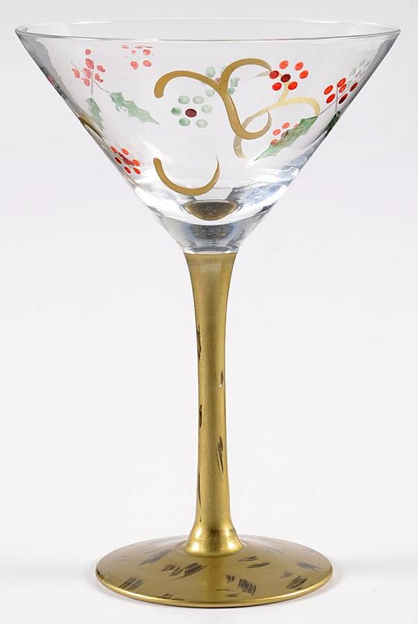 Holiday Gold Martini Glass by Pfaltzgraff-1