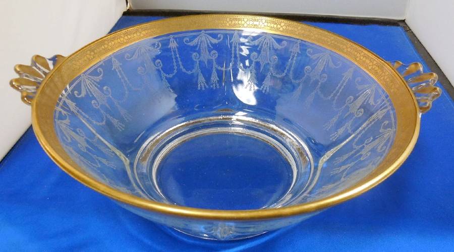 Tassle Handled Bowl by Paden City-1