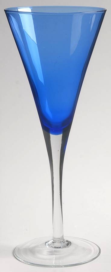 PBY28 Blue Fluted Champagne by Pottery Barn-1