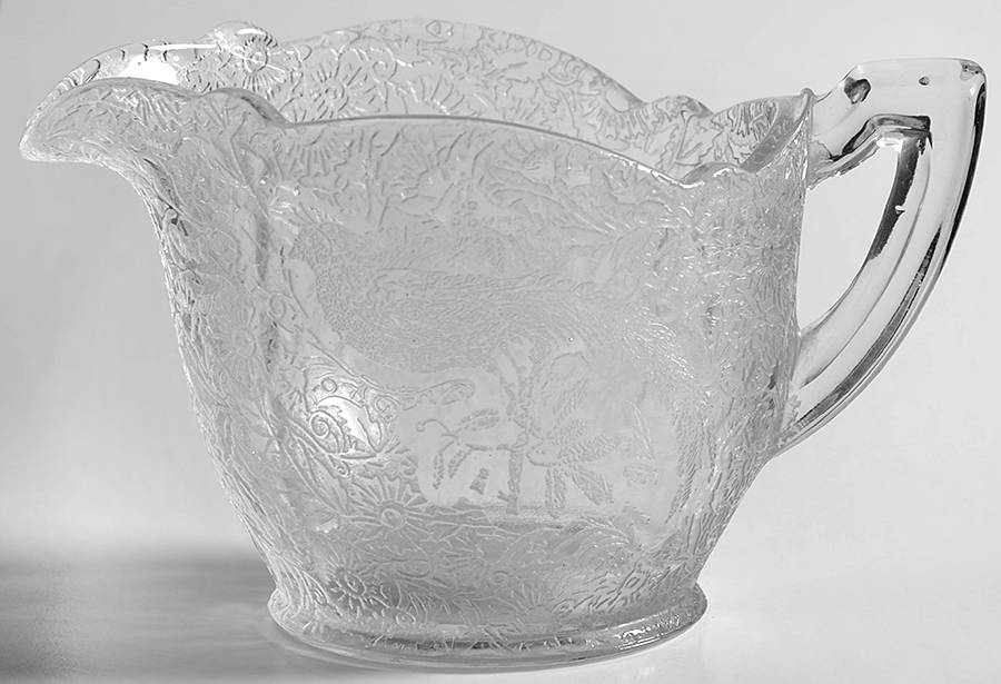 Sasha Bird Clear Creamer by Paden City-1