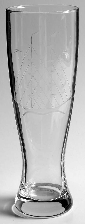 Clipper Ship Pilsner Glass by Princess House-1
