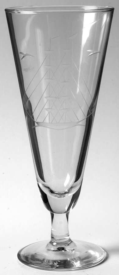Clipper Ship Pilsner Glass by Princess House-1