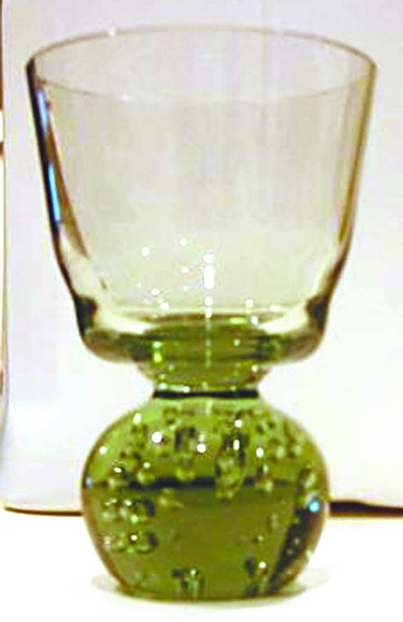 Raindrop Green Water Goblet by Portugal-1