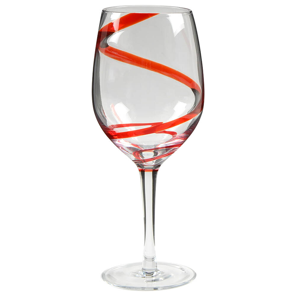 Swirline Red Water Goblet by Pier 1-1