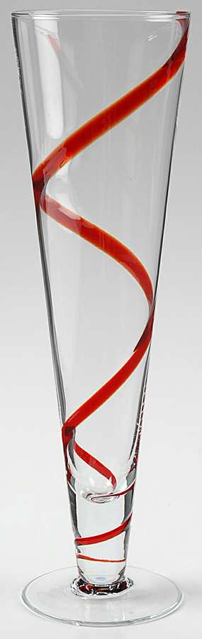 Swirline Red Pilsner Glass by Pier 1-1