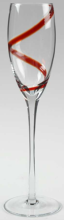Swirline Red Fluted Champagne by Pier 1-1