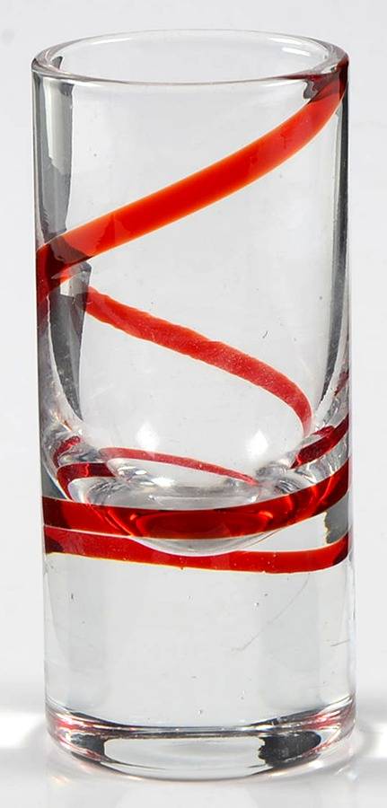 Swirline Red Cordial Glass by Pier 1-1