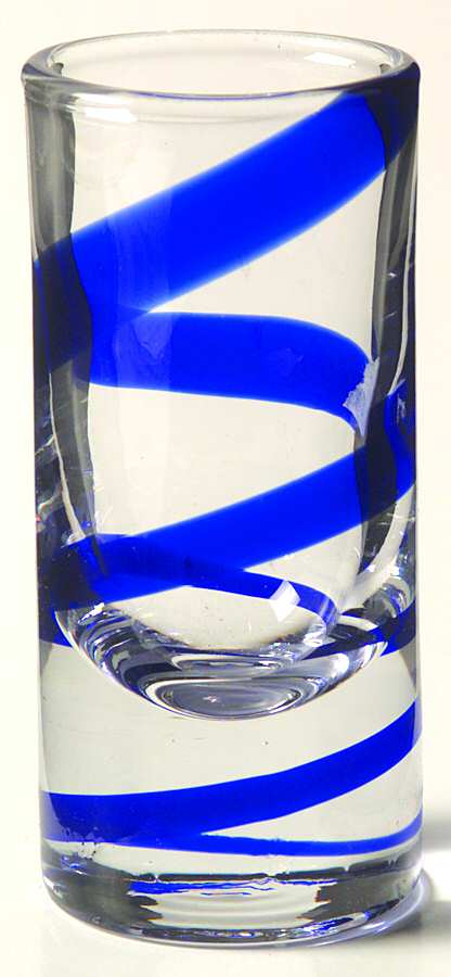 Swirline Cobalt Cordial Glass by Pier 1-1